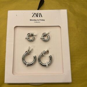 Zara Pack of Hoop earrings Monday to Friday collection ✨🔥🔥🔥